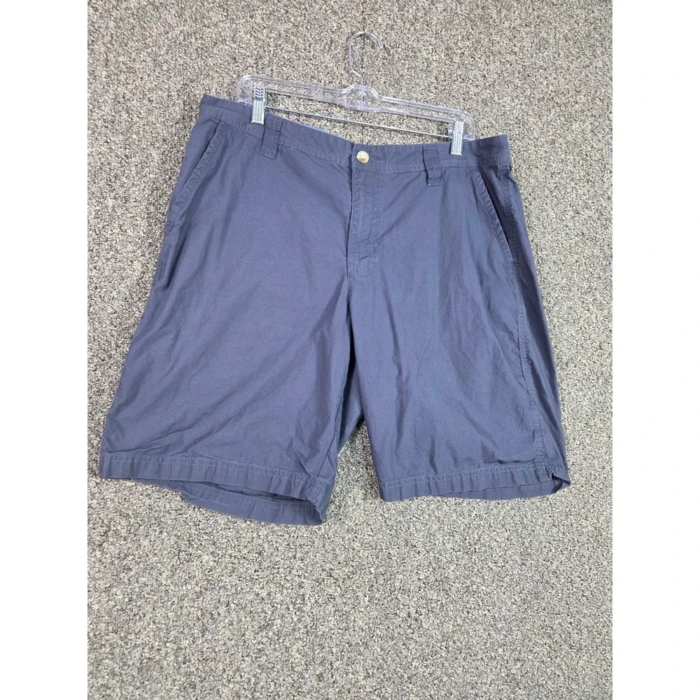 Columbia Shorts Mens 36 Gray Blue Cotton Casual Outdoor AM4471